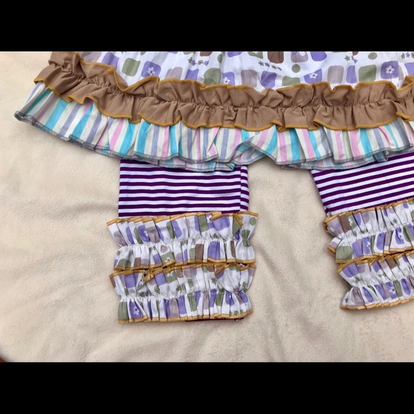 NWT Olive + Grape Striped Boutique Patchwork - Picture 6 of 7